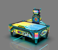 Machine de jeu d'arcade de table de hockey sur air électronique d'intérieur à pièces simulateur de machine de hockey sur air sur glace avec balle pour centres de jeux