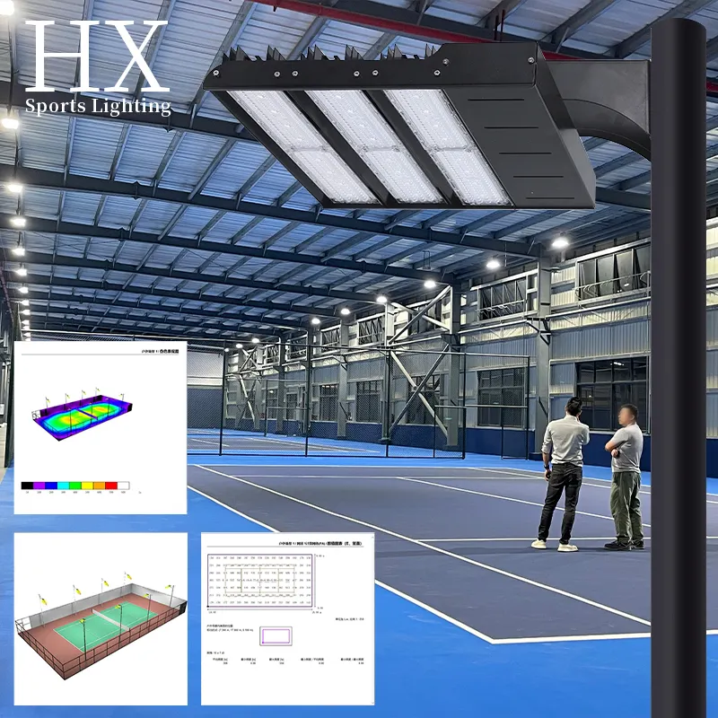 Illuminazione sportiva da stadio antiriflesso polarizzata luci da campo da Badminton impermeabili per esterni luce di inondazione per campo da Tennis a Led