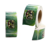 Autocollant durable en rouleau de vinyle auto-adhésif étanche à l'eau imprimé aux UV conception holographique recyclée découpée pour les graines