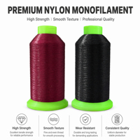 Benang Monofilamen Nilon 100% Kekuatan Tinggi 0.12mm Tahan Gesekan, Berwarna, Untuk Jahit Industri, Tali Pancing, Kerajinan DIY 120D WT