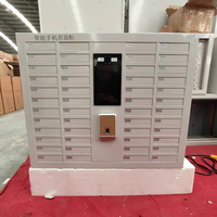 Station de charge pour téléphone Kiosque Assemblé Serrure à clé RFID et Reconnaissance d'empreintes digitales Casier de charge pour téléphone portable