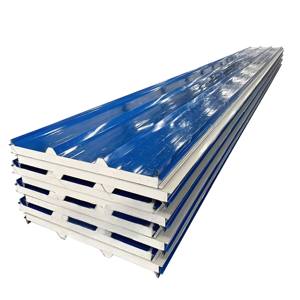 פו סלע בידוד צמר בידוד כריך לוח גג גיליון פלדה מגולוון פלדה גלי - Product Image 4