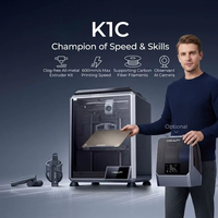 Printer 3D Desktop Kecil K1C, Mendukung PLA, Konektivitas USB/WiFi, Resolusi Tinggi, Garansi 1 Tahun, Kecepatan Cetak 600mm/s, Nozzle Print Lab