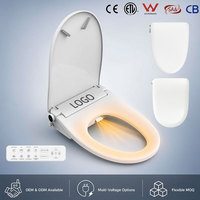 Siège de toilette intelligent carré haut de gamme avec télécommande, eau chauffée, température réglable et fermeture douce pour hôtels