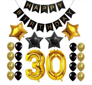 16th 18th 30th 40th Black Gold Birthday Party Decoration Happy Birthday Banner Helium Number Balloon Set di palloncini di <span class=keywords><strong>buon</strong></span> <span class=keywords><strong>compleanno</strong></span> - Product Image 5