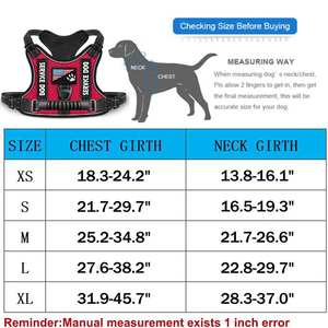 Maßgefertigtes 2-Clip Verstellbares Taktisches Hundegeschirr Servicehund-Weste Zugfreies Haustiergeschirr Leinenset für Kleine und Große Hunde Outdoor - Product Image 3