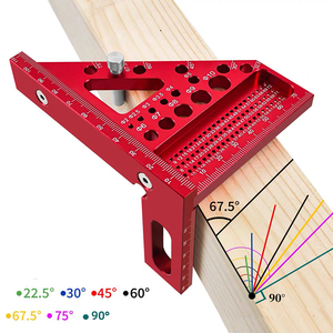 Haute qualité carré épaissi impérial alliage Triangle <span class=keywords><strong>charpentier</strong></span> mesure rapporteur métal métrique aluminium Multi Angle règle - Product Image 3