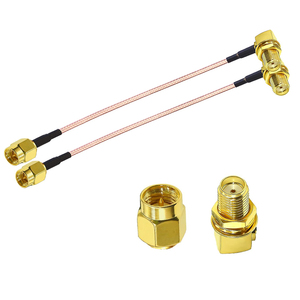 Rg316 SMA Nam để SMA nữ góc bên phải RF cáp đồng trục cho mạng không dây 2G 3G 4G ăng-ten Router SMA Pigtail Cáp - Product Image 1