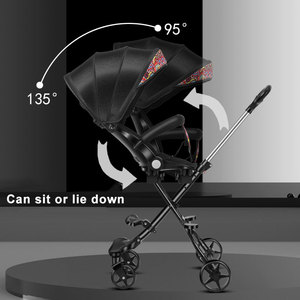 Thiết kế mới chất lượng tốt Xe đẩy em bé có thể gập lại 4 bánh xe trẻ em xe đẩy không có đánh giá nào - Product Image 4