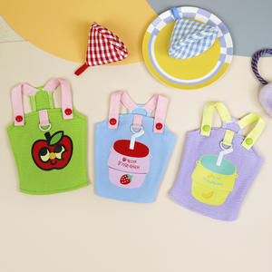 Gilet à Bretelles pour Chien Couleur Bonbon d'Été, Haut Sans Manches pour Animal de Compagnie avec Imprimé Pomme Mignon et Anneau en D - Product Image 2