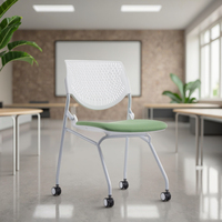Chaise de formation moderne en tissu pivotante réglable de haute qualité, empilable, mobile, pour réunion de bureau, hôtel, école