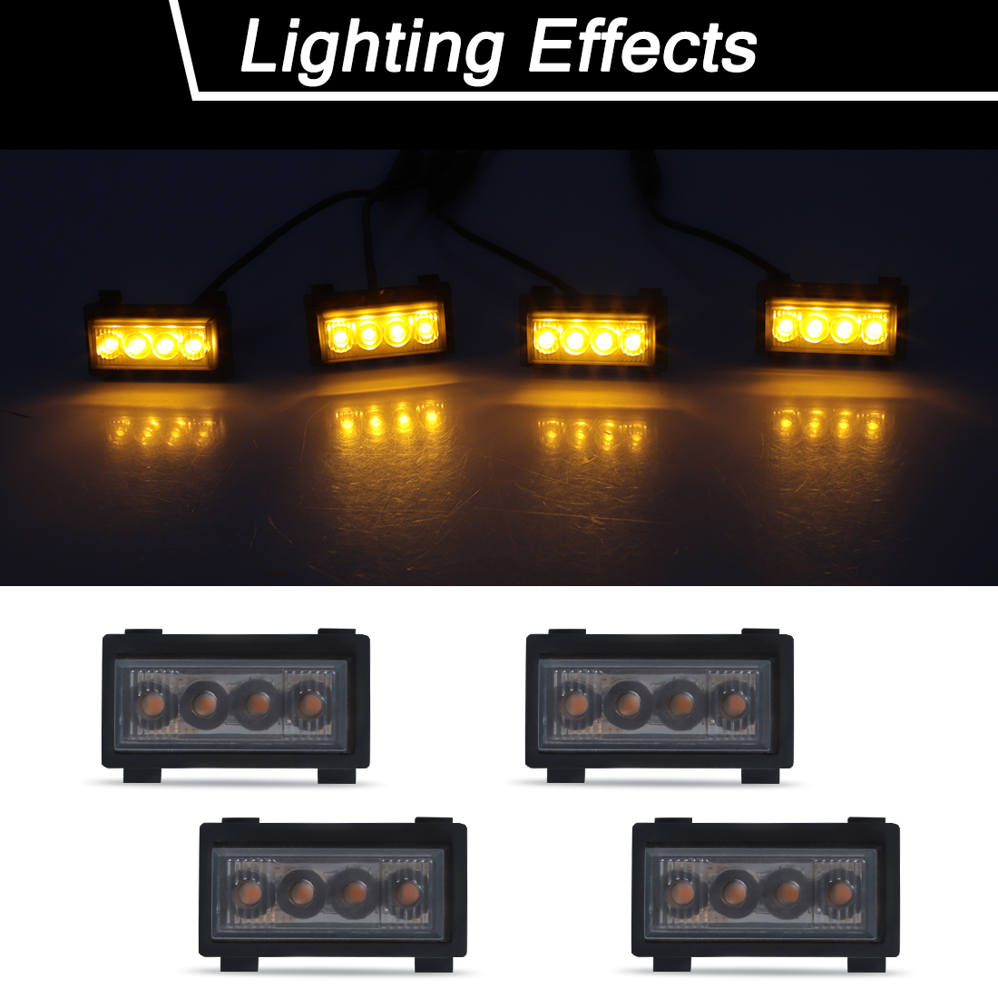 Lente nera luce gialla