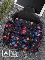 Manteau décontracté en duvet de canard rembourré pour hommes avec impression à l'encre Splash Zip Sortir Colorful Winter Bubble Puffer Jacket Fabricant