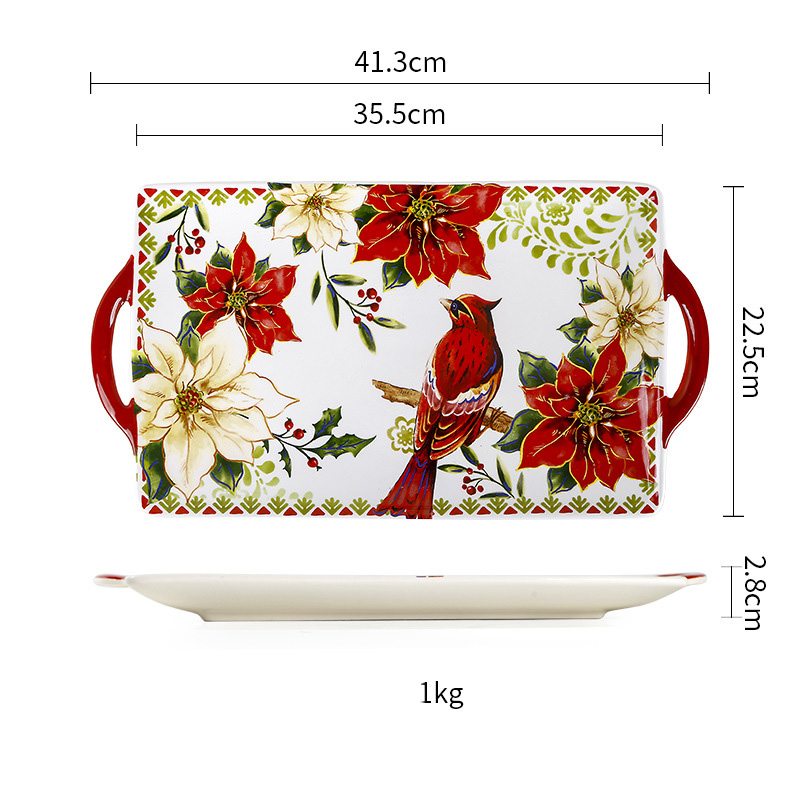 Plaque rectangulaire binaurale de 16 pouces