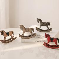 Cheval à bascule en bois Art Déco, décoration rétro pour bar à domicile, comptoir et table de salon