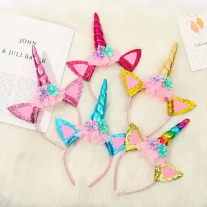 Halloween Hair Accessories Creative Funny Unicorn Hair Hoops Cartoon Festival Party Children's Performance Headwear