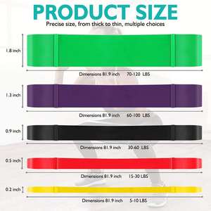 Bandes de Résistance en Latex Robustes pour l'Assistance aux Tractions et l'Entraînement Personnalisé - Product Image 3