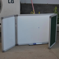 Tableau blanc magnétique pliable OEM FB04, cadre en aluminium anodisé, panneau arrière en acier galvanisé, portable pour