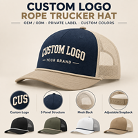 Casquette Trucker 112 FPR personnalisable avec logo, 5 panneaux, avec corde, dos en maille, fermeture Snapback, marque privée, broderie OEM, patch, couvre-chef de marque