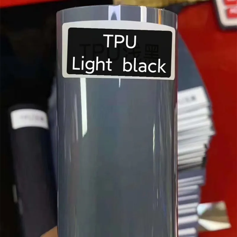 Contoh Gratis Anti-Gores TPU PPF Hitam Pelindung Lampu Depan Mobil Film Warna