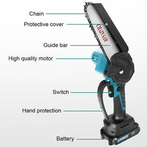 Mini tronçonneuse industrielle sans fil OEM 21V 550W avec guide-chaîne <span class=keywords><strong>de</strong></span> 6 pouces, poignée supérieure antidérapante, machine professionnelle pour la <span class=keywords><strong>coupe</strong></span> d'arbres - Product Image 5