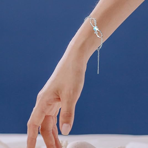 Pulsera de Plata de Ley 925 Bañada en Rodio con Cuentas, Diseño de Luna y Triple Diosa con Circones, Moderna, Unisex, para Bodas, Fiestas y Aniversarios - Product Image 1