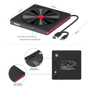 Unidad de DVD Externa Tipo-C para Computadora Portátil y de Escritorio, Unidad de CD/DVD+RW Portátil USB 3.0, Grabadora de CD ROM Delgada - Product Image 6