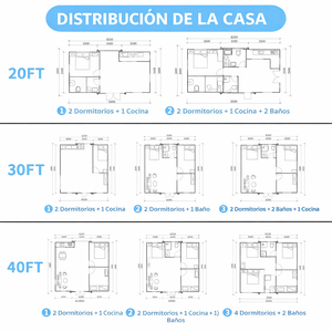 Rumah Kontainer Lipat, Rumah Kontainer Ekspansi Prefabrikasi 3 Kamar Tidur Mewah, Rumah Kontainer Ekspansi - Product Image 3
