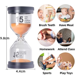 Figurine de <span class=keywords><strong>sablier</strong></span> en verre fait main sur mesure, minuteur 10/15/20 minutes, design moderne, écologique, cadeau promotionnel, vente en gros - Product Image 6