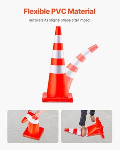 CITICITY Safety Cones Traffic Cones, PVC Orange Construction Cones, Reflective Collars Traffic Cones Used for Traffic Control - Product Image 4