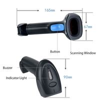 Lecteur de codes-barres portable sans fil YHXC USB 1D 2D, scanner de codes QR