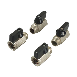 บอลวาล์วผลิตในจีน G1/8-G1/2 ได้รับการรับรองอย่างเต็มที่ บอลวาล์วแบบเกลียวในและเกลียวนอก ก้านสั้น - Product Image 1