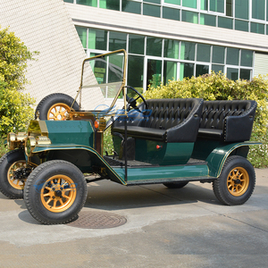 Voiture de Tourisme Vintage à Toit Ouvert 5 Places avec Sièges en Cuir Noir, Styles Rétro Personnalisés Multiples, Alimentation par Batterie, Faible Bruit - Product Image 3
