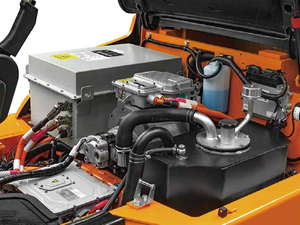 รถยกไฟฟ้าแบบพกพาแบตเตอรี่ลิเธียม Hangcha 2 ตัน ได้รับเครื่องหมาย CE รถยกไฮดรอลิกแบบขับเคลื่อน 4 ล้อ ความเร็ว 21 กม./ชม. สำหรับคลังสินค้า - Product Image 6