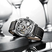 Montres automatiques squelette TEVISE T894, mouvement Tourbillon Hollowmen, étanches, montres de sport, bracelet en cuir, montres-bracelets