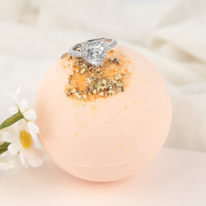 Quà Tặng Ngày Valentine phổ biến hoa khô thơm tắm bóng trang sức sang trọng Bom tắm với Nhẫn Kim Cương Zircon ngạc nhiên bên trong - Product Image 2