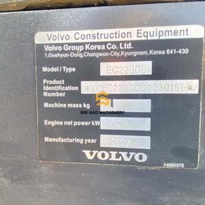 Excavadora Hidráulica Usada VOLVO EC220, Precio Económico, Maquinaria de Construcción Usada, Pintura Original - Product Image 6