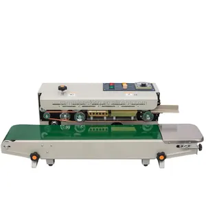 Venda quente FR-900 seladora de banda contínua horizontal nova máquina de selagem de saco plástico a vácuo com impressora integrada