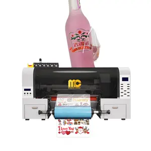 Nuovo modello A3 Roll to Roll stampante UV Dtf con stampante per etichette con stampa adesiva XP600 da 3 pezzi