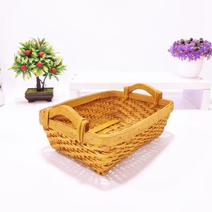 Bandeja <span class=keywords><strong>de</strong></span> Servicio para Pasteles y Postres Estilo Europeo, Tejida a Mano, Clásica, Cuadrada, <span class=keywords><strong>de</strong></span> Madera, para el Hogar, <span class=keywords><strong>Cesta</strong></span> <span class=keywords><strong>de</strong></span> Almacenamiento para Picnic - Product Image 4