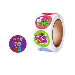 学校用 ごほうびシール ロールタイプ 500枚入 カスタムデザイン ペーパーラベル 子供向け - Product Image 1