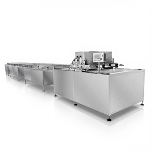 Línea de depositador de gotas de Chocolate completamente automática Máquina para hacer botones y gotas de Chocolate de acero inoxidable Control PLC - Product Image 1