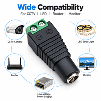 Adaptateur de prise d'alimentation femelle DC 5,5x2,1 mm à bornes à vis, 2 broches, pour CCTV, bande LED, connecteur d'alimentation basse tension
