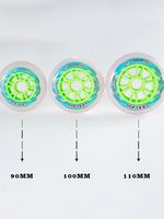Ruidongle ODM Roues de patinage de vitesse professionnelles originales, grandes roues de course 90/100/110mm, double dureté pour la compétition sur piste