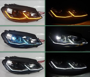 ไฟหน้า LED สีขาว เหลือง น้ำเงิน ครบชุด สำหรับ Golf 7 Golf 7.5 - Product Image 3
