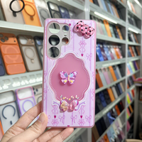 Casing HP iPhone 17 Pro Candy Two in One Glossy Bowknot Charm Bermotif Bunga Putih Kristal Cantik Grosir Pabrik