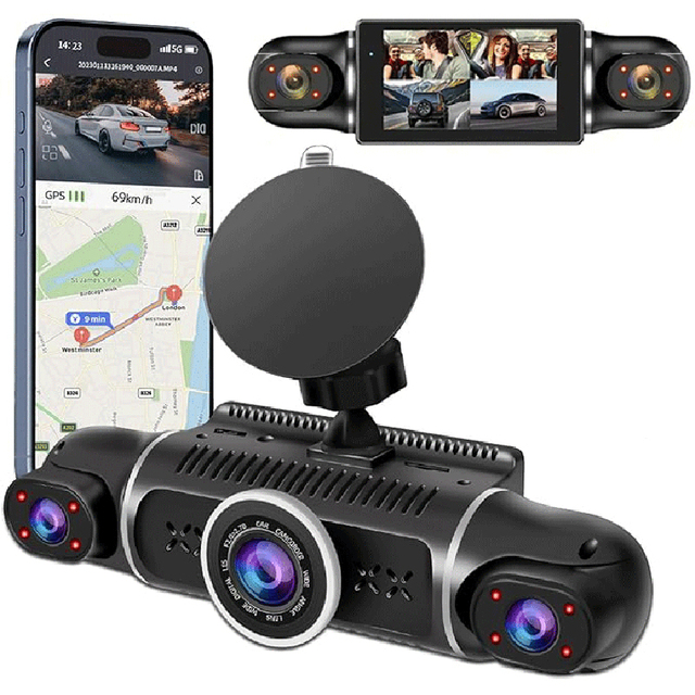 4k 4 Lens WIFI Dashcam Car Camera 4 Channels Front Rear Left Right  Dash Cam 4 Lens WIFI  CAR DVR 3 Inch Support GPS Tracking