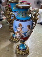 Trophée classique européen ornements hôtel salon table à manger chambre cour française figure vase ornements mobilier exportation