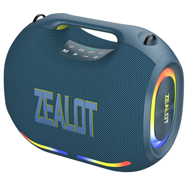 Zealot ZE01 120W Portable Outdoor Wireless Speaker RGB LED Lighting Stereo Super Bass Speaker for Karaoke Parties