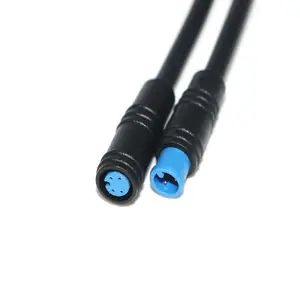 M6 M8 macho hembra Cable de enchufe mini 2 3 4 5 6 Pin conector impermeable LED tira de luz Ebike cable impermeable